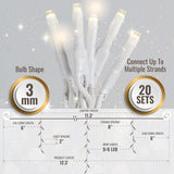 Aurio Icicle Christmas Lights Outdoor, 12.3ft 135 