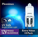 10Pack G4-12V-10W JC Bi-Pin Base Halogen Bulb for 